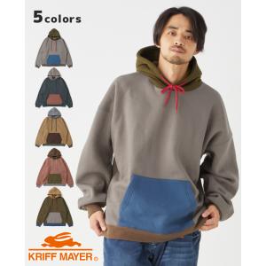 KRIFF MAYER クリフメイヤー メンズ スウェット 長袖 プルオーバーパーカー ワイド アメカジ 秋 冬 マルチカラー裏起毛パーカー
