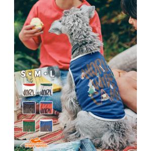 クリフメイヤードッグ KRIFF MAYER DOG Tシャツ ノースリーブ ロゴ ドッグ お揃い 犬服 ドッグウェア 綿100 ペアルック 伸縮性 小型犬 DOG キャンプラビット T｜kriffmayer