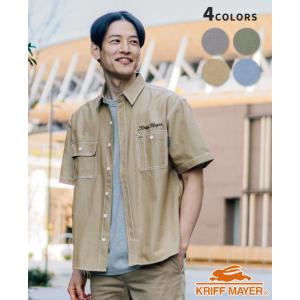 KRIFF MAYER（クリフメイヤー） シャツ 刺繍インディゴシャンブレー