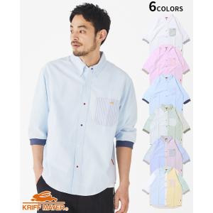 クリフメイヤー KRIFF MAYER メンズ ユニセックス 春 夏 シャツ Yシャツ シンプル カラフル ボタンダウン 2025SS 6分袖 ハッピーシャツ