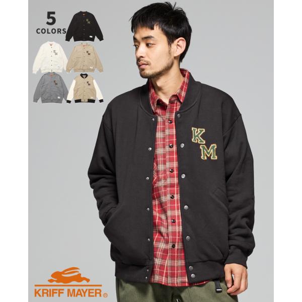 クリフメイヤー KRIFF MAYER メンズ ユニセックス 裏起毛 スタジャン ライトアウター カ...