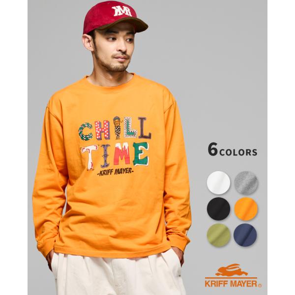 クリフメイヤー KRIFF MAYER メンズ ユニセックス 長袖 Tシャツ お揃い 綿100 コッ...