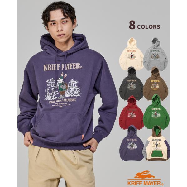 クリフメイヤー KRIFF MAYER メンズ ユニセックス スウェット フード 綿100 カジュア...