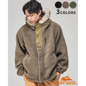 クリフメイヤー KRIFF MAYER メンズ ユニセックス アウター シープボア フード付き フーディー 裏地付き フルジップ 秋 冬 ボアミリタリーフードジャケット