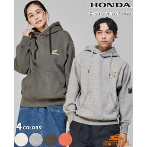 クリフメイヤー KRIFF MAYER メンズ ユニセックス スウェット 裏起毛 ホンダ バイク ピグメント カジュアル アメカジ HONDA コラボ パーカー WING