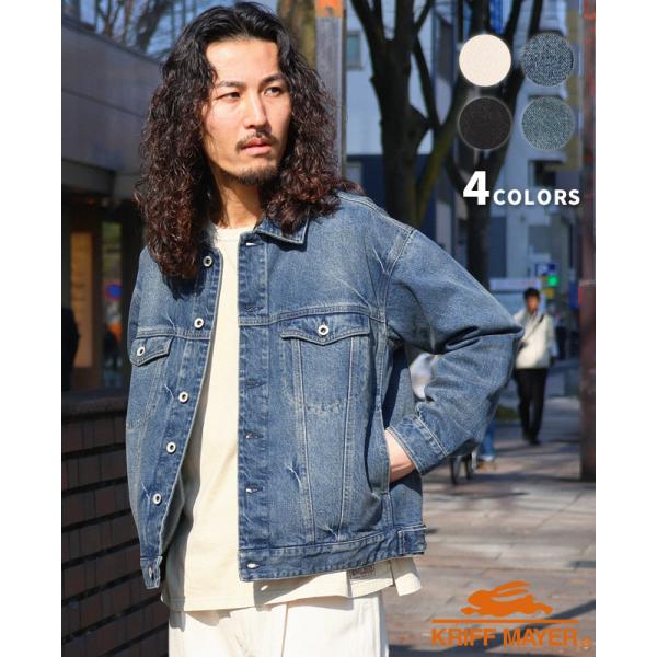 クリフメイヤー KRIFF MAYER メンズ ユニセックス トラッカージャケット アウター Gジャ...