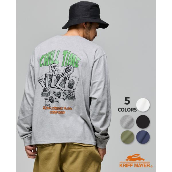 クリフメイヤー KRIFF MAYER メンズ ユニセックス 長袖 Tシャツ レディース バックプリ...
