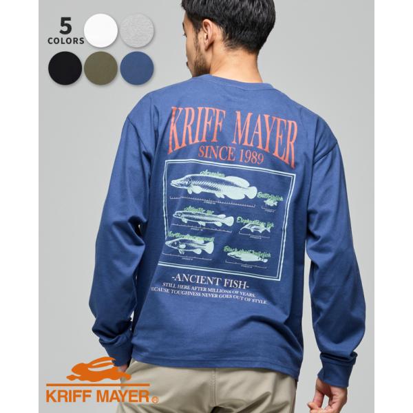 クリフメイヤー KRIFF MAYER メンズ ユニセックス 長袖 Tシャツ バックプリント クルー...