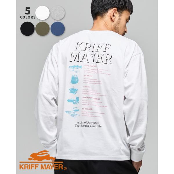 クリフメイヤー KRIFF MAYER メンズ ユニセックス 長袖 Tシャツ バックプリント クルー...