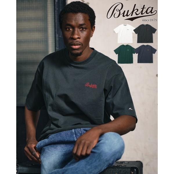 バクタ Bukta メンズ ユニセックス 半袖 Tシャツ ロゴプリント バックプリント アメカジ カ...