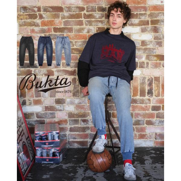 バクタ Bukta メンズ ジーンズ ボトムス ロングパンツ イージーパンツ カットデニム ウエスト...