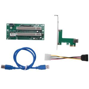 Dovhmoh PCI 〜デュアルPCIアダプターカード PCIe X1〜ルーター 牽引2 PCIスロットのライザーカード 2.5Gbps