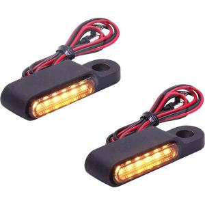 X-STYLE バイク ウィンカー シーケンシャル 黄色 LED バイク ハンドルバー 流れるウィンカー 12V 汎用 6連LED 小型 シ｜krios-shop