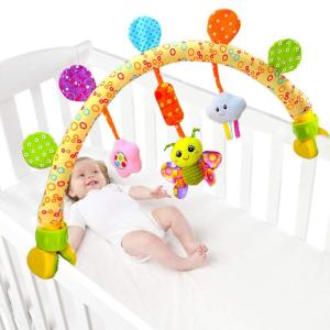 赤ちゃんの感覚と運動スキルを発達させる屋内外用のベビーベッドおもちゃとして最適なバウンサー用ぶら下げおもちゃ (Butterfly)｜krios-shop