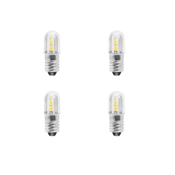 4個セット E10 口金サイズ LED豆電球 6V対応 5LED 1W (6V)