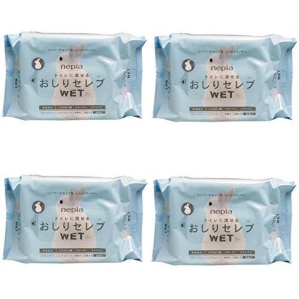 まとめ買いネピア おしりセレブWET 詰替 60枚入 無香料 ×4個