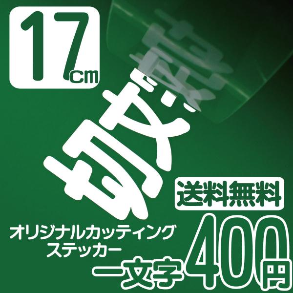 カッティングステッカー 文字高さ17センチ 一文字 エコグレード 作製  アウトドア オーダー 高耐...