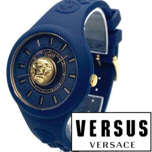 ★海外限定品! シンプルな美しさ! ヴェルサス ヴェルサーチ Versus Versace レディース 腕時計 クォーツ ラバー ブルー 高級ブランド 新品 匿名配送 未使用｜krnnzk