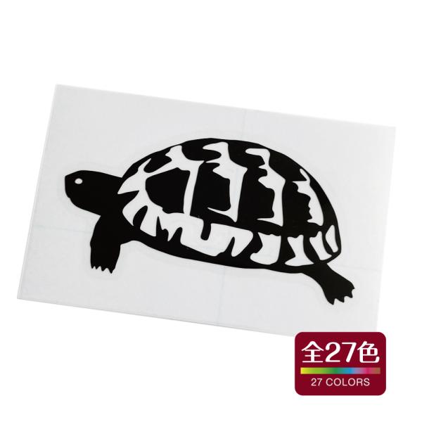 ギリシャリクガメ カッティング ステッカー 耐熱 耐水 車 バイク アウトドア おしゃれ かわいい ...