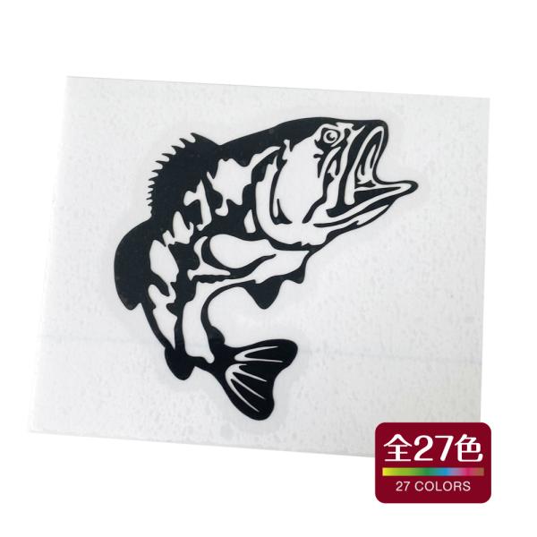 ブラックバス カッティング ステッカー 屋外 耐熱 耐水 アウトドア おしゃれ かわいい 全27色