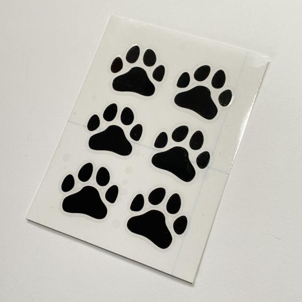 足あと 猫 6個セット カッティング ステッカー 屋外 車 防水 耐熱 全27色