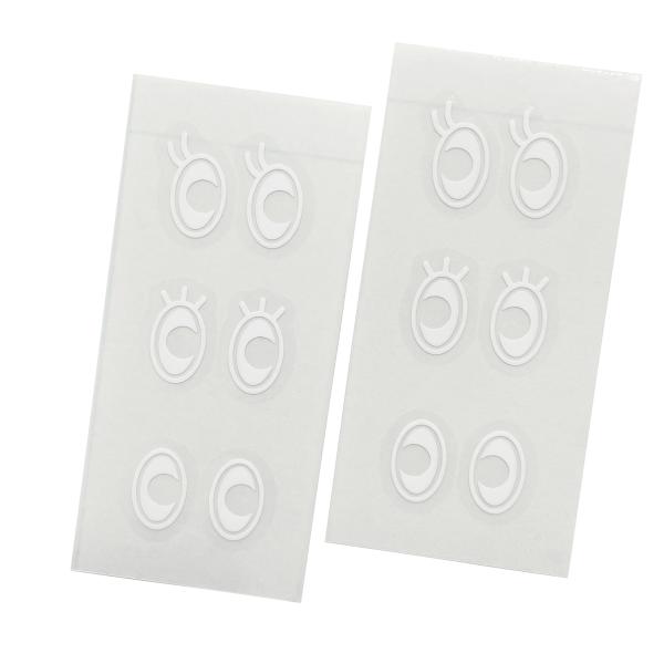 目 ステッカー カッティング 切り抜きタイプ 白 防水 耐熱 おしゃれ かわいい 6種セット