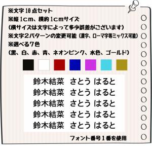 10点セット 1cm小さめサイズ文字のみアイロ...の詳細画像5