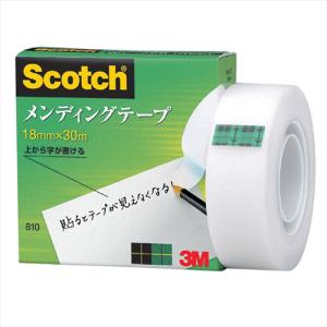 3M Scotch スコッチ メンディングテープ 18mm 紙箱入 3M-810-1-18｜krypton