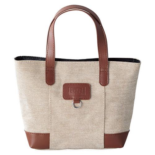 ジュンコ コシノ イコール エルガリー手提げバッグ 20×27×7.5cm マグネット開閉式 ブラウ...