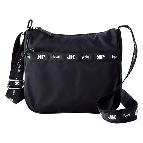 ジュンコ コシノ イコール ショルダーバッグ 20×21×8cm ブランドロゴのテープが特徴 ブラッ...