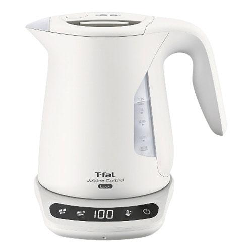 ティファール ジャスティンロック コントロール 電気ケトル1.2l アイボリー 〔倒れてもこぼれにく...