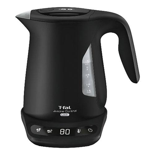 ティファール ジャスティンロック コントロール 電気ケトル1.2l ブラック 〔倒れてもこぼれにくい...