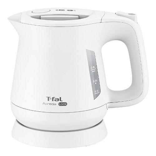 ティファール アプレシア ロック 電気ケトル0.8l ホワイト 〔ハイパワー1250Wでスピード沸騰...