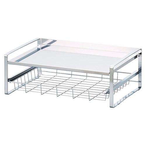 スライド棚付きステンレス天板トースターラック K60705336