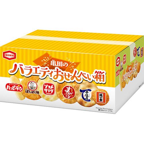 亀田製菓 亀田のバラエティおせんべい箱 ハッピーターン×6、揚一番×3、ソフトサラダ・ぽたぽた焼・ま...