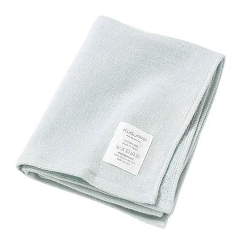 楠橋紋織 KuSu POP ツイルガーゼ 3重ガーゼ フェイスタオル 32cm×80cm ブルー 1...