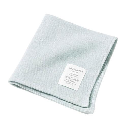 楠橋紋織 KuSu POP ツイルガーゼ 3重ガーゼ ウォッシュタオル 32cm×34cm ブルー ...