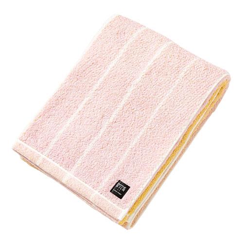 楠橋紋織 DOUBLE STAR ニュアンスカラー バスタオル ピンク (60×120cm・綿100...