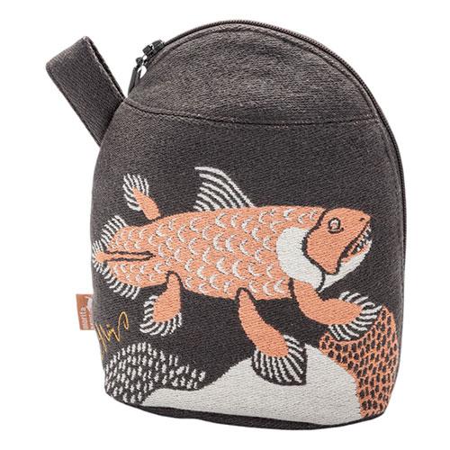 楠橋紋織 morita MiW マチ付きポーチ 海林を愉しむシーラカンス 詩画作家・森田MiWコラボ...