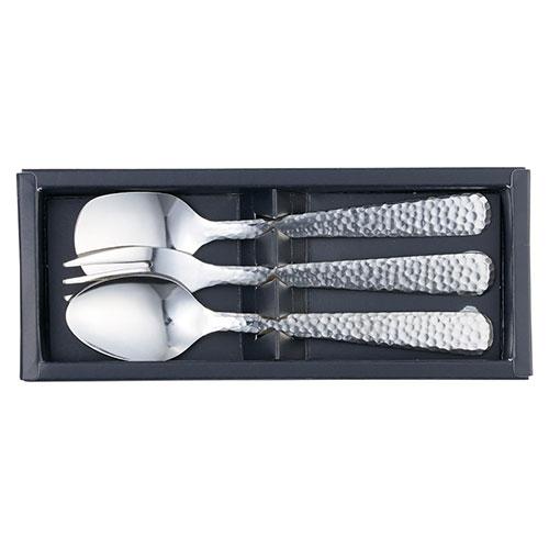 燕匠一 鎚目コーヒー・ヒメ・アイス 3P 〔コーヒースプーン・ヒメフォーク・アイスクリームスプーン×...