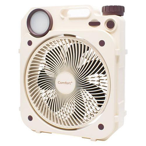 Comfort+ 充電式薄型送風扇 Air Force Fan クリームベージュ 〔USBケーブル付...