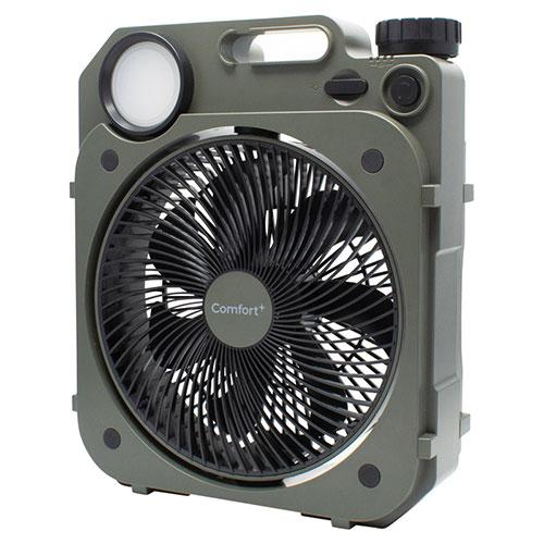 Comfort+ 充電式薄型送風扇 Air Force Fan モスグリーン 〔USBケーブル付属〕...