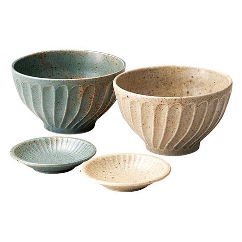 グラッテ ペアボウル 〔ボウルφ13.5×8cm・プレートφ9.5cm〕 C7112095