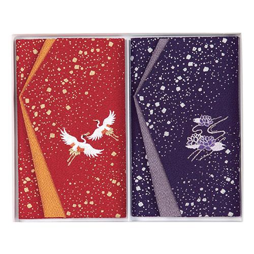 エステル エステルちりめん金彩刺繍入金封ふくさ慶弔セット 〔約200×120mm×2〕 226182...