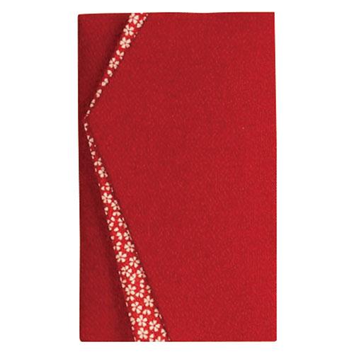 エステル エステル小花ちりめん金封ふくさ エンジ 〔約200×120mm〕 22618208