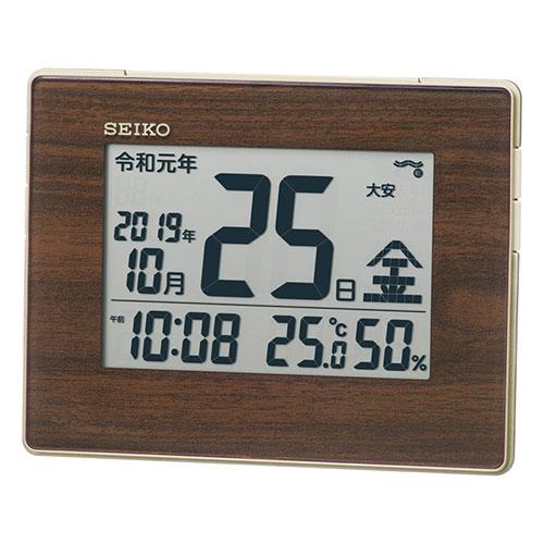 セイコー 和暦表示付き電波時計 〔約165×25×127mm〕 22621005