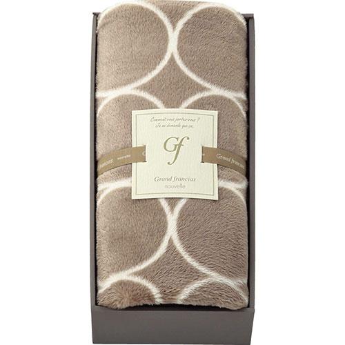 グランフランセヌーベル ひざ掛け グレージュ L9052630