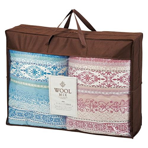 ウールミックス ウール混肌ふとん2P(羊毛50%) 140×190cm 保温力 適度な弾力が体に心地...