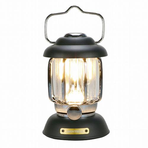 WINTECH キャンピングLEDランタン(充電式) ブラック KCL-335R