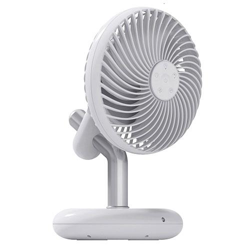 WINTECH ポータブルデスクトップファン(リモコン付き) 左右上下首振り ホワイト DF-241...